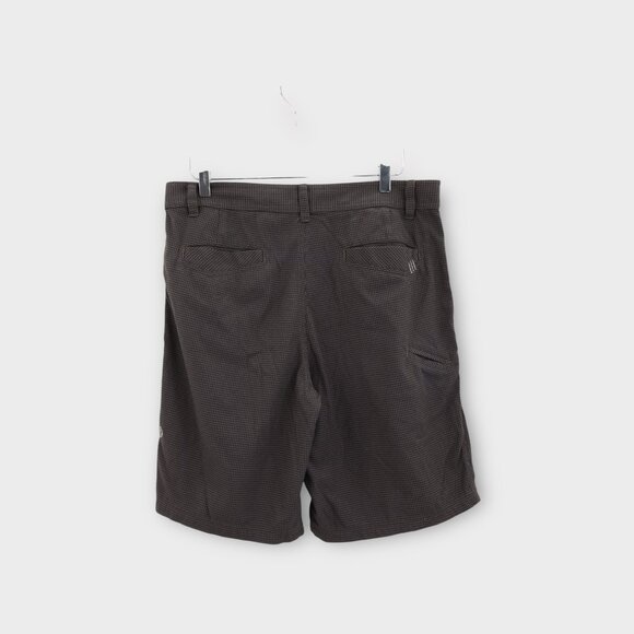 Lululemon Mens Shorts Size 36 Checkered Chino Metal Button Stretch Style - Picture 5 of 7